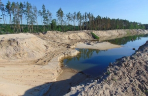 На Житомирщині продовжується незаконний видобуток піску: спецтехніку помітили поблизу Брусилова