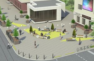 На перехресті в центрі Житомира створять сучасний громадський простір. ФОТО