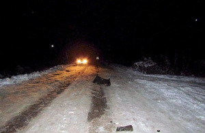 На Житомирщині автомобіль збив пішохода і зник з місця ДТП. Поліція розшукує водія