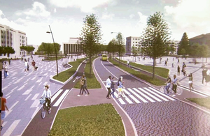 Пішохідні зони та велодоріжки. Урбаністи показали центр Житомира після масштабної реконструкції. ФОТО