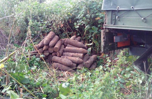 В одному з сіл Житомирської області знайшли погріб, наповнений артилерійськими снарядами