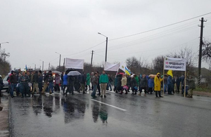Аграрії перекрили трасу Житомир-Бердичів, протестуючи проти продажу землі