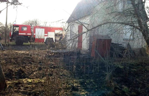 На Житомирщині чоловік згорів у власному дворі, коли палив суху траву