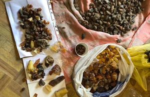 СБУ вилучила в Житомирській області 20 кг бурштину, який готували до продажу. ФОТО
