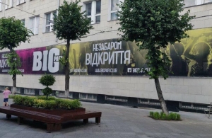 Житомирський виконком вирішив демонтувати скандальний рекламний банер на Михайлівській. ФОТО