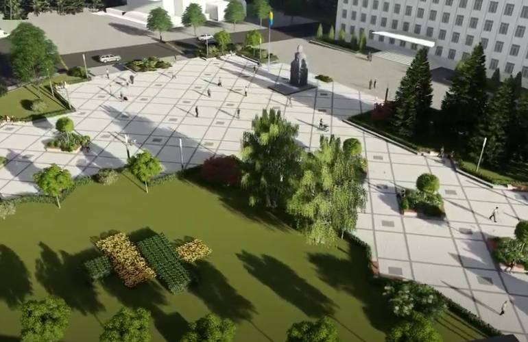 Новая плитка, освещение и лавочки: в Житомире проведут капремонт площади Королёва