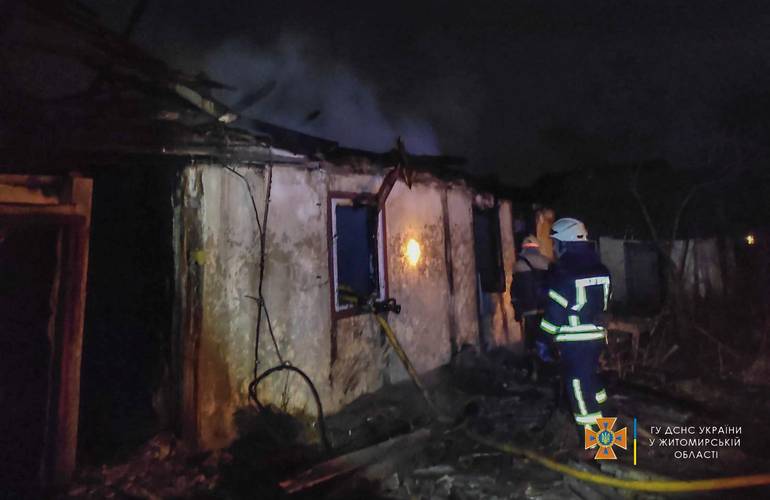 Во время пожара в частном доме под Житомиром погиб мужчина