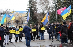 У Житомирі ФОПи протестували проти касових апаратів та «драконівських» тарифів. ФОТО