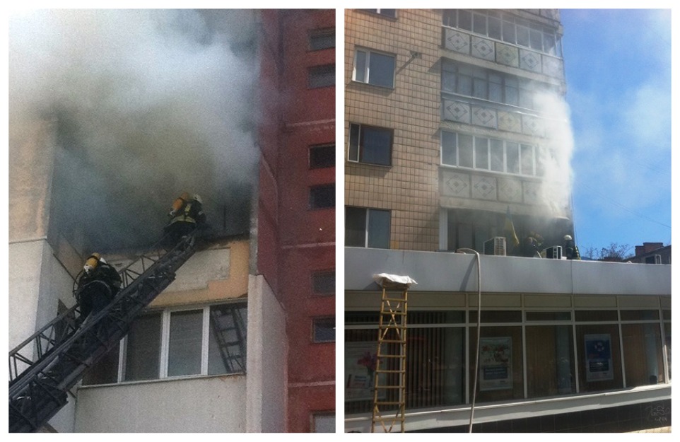 В многоэтажках Житомира вспыхнули пожары: из квартир спасли двух мужчин. ФОТО