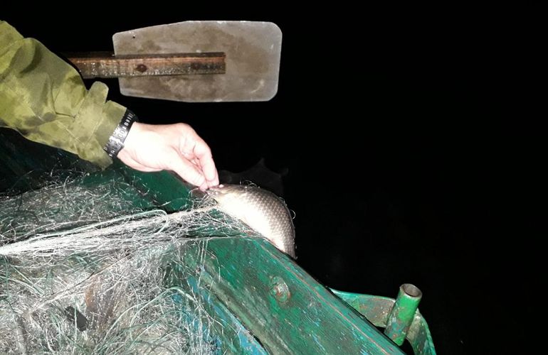 На реке Гуйва в пригороде Житомира поймали двух браконьеров. ФОТО