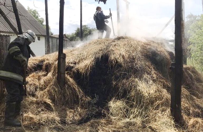 5-летний мальчик устроил пожар на Житомирщине: сгорело 10 тонн сена