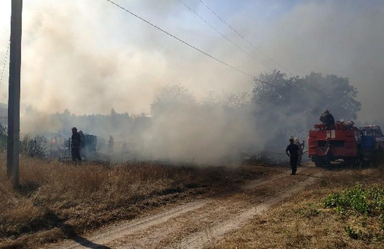 Масштабный пожар на Житомирщине уничтожил 6 дачных домов. ФОТО