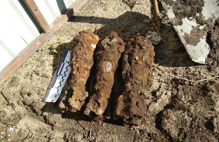 Житель Житомира во дворе своего дома откопал мины