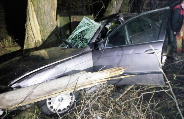 В Житомирской области водитель BMW въехал в дерево: два человека в больнице