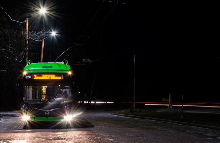В новогоднюю ночь в Житомире не будут курсировать троллейбусы